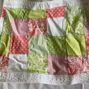 Vineyard Vines Girls patchwork skort with eyelet hem